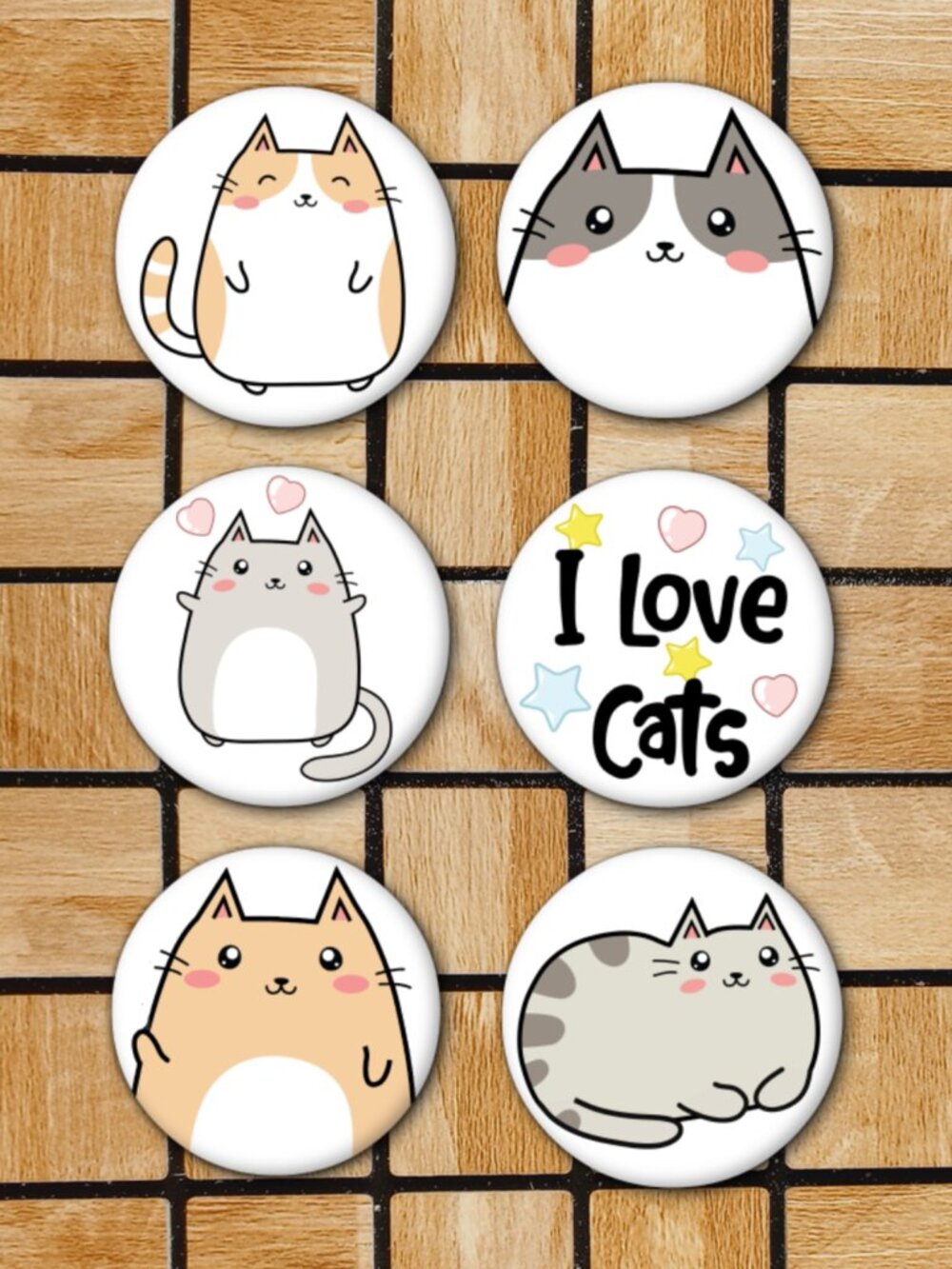 I Love Cats Fridge Magnets Set Of 6 Metal Magnets For Home Office Kitchen School